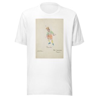 Pinocchio: Green coat, white shirt, peach pants, yellow stockings, and yellow hat by Paul Cadorette T-Shirt