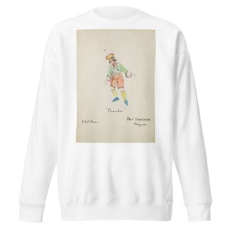 Pinocchio: Green coat, white shirt, peach pants, yellow stockings, and yellow hat by Paul Cadorette Sweatshirt