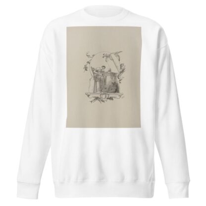 Woman seated at artist’s table by Frederick Florian Sweatshirt