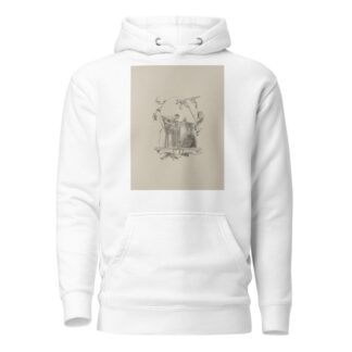 Woman seated at artist’s table by Frederick Florian Hoodie