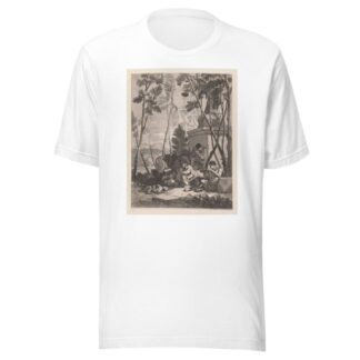 Music-making shepherds in a landscape near a sculpture by Georg Andreas Wolfgang T-Shirt