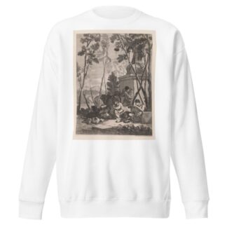 Music-making shepherds in a landscape near a sculpture by Georg Andreas Wolfgang Sweatshirt