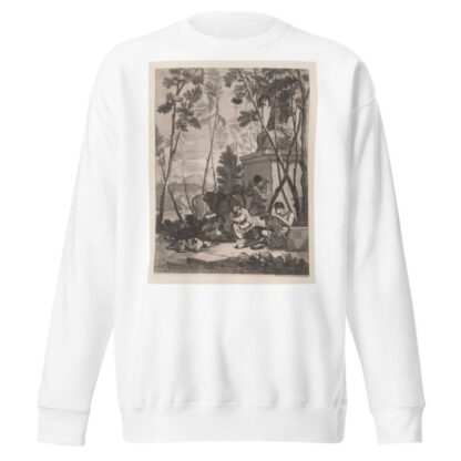 Music-making shepherds in a landscape near a sculpture by Georg Andreas Wolfgang Sweatshirt