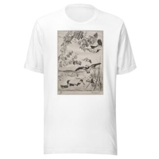Lapwings and Teals by Félix Bracquemond T-Shirt