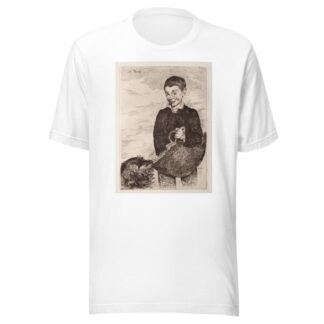 Le gamin au chien, avec le cabas by Édouard Manet T-Shirt