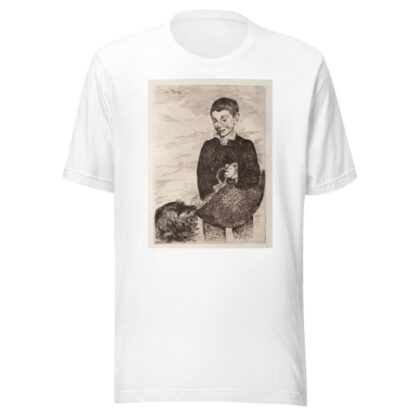 Le gamin au chien, avec le cabas by Édouard Manet T-Shirt
