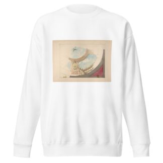 Design for a ceiling with trompe l’oeil balustrade and sky by Jules-Edmond-Charles Lachaise Sweatshirt