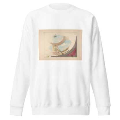 Design for a ceiling with trompe l’oeil balustrade and sky by Jules-Edmond-Charles Lachaise Sweatshirt