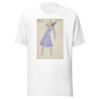 Swing It: Military Clog. Blue coat-dress with silver lining by Maxine Borowsky T-Shirt