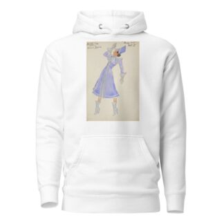 Swing It: Military Clog. Blue coat-dress with silver lining by Maxine Borowsky Hoodie