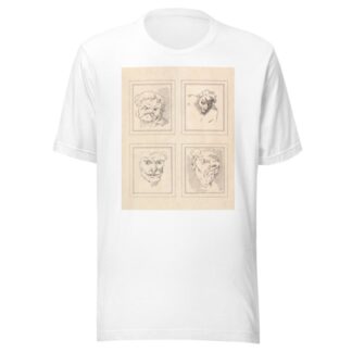 Characaturas by Leonardo da Vinci Pl.11 by Wenceslaus Hollar T-Shirt