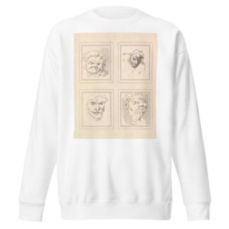Characaturas by Leonardo da Vinci Pl.11 by Wenceslaus Hollar Sweatshirt