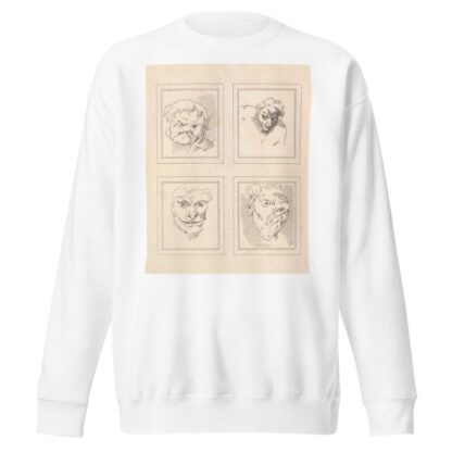 Characaturas by Leonardo da Vinci Pl.11 by Wenceslaus Hollar Sweatshirt