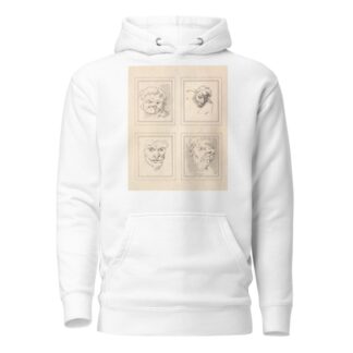 Characaturas by Leonardo da Vinci Pl.11 by Wenceslaus Hollar Hoodie