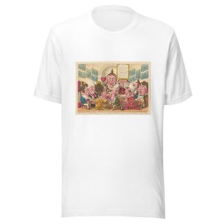 The genius of caricature, and his friends celebrating the completion of the second volume of the Caricature magazine by George Moutard Woodward T-Shirt