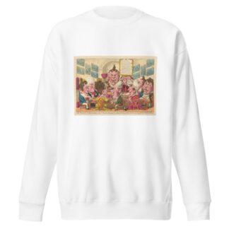 The genius of caricature, and his friends celebrating the completion of the second volume of the Caricature magazine by George Moutard Woodward Sweatshirt