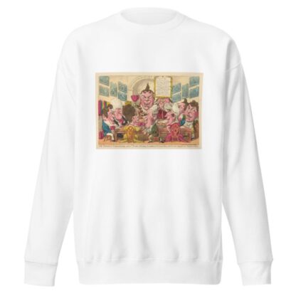 The genius of caricature, and his friends celebrating the completion of the second volume of the Caricature magazine by George Moutard Woodward Sweatshirt