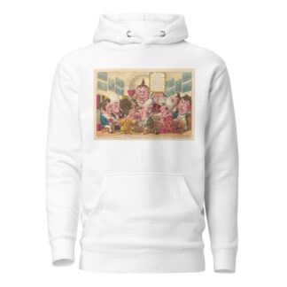 The genius of caricature, and his friends celebrating the completion of the second volume of the Caricature magazine by George Moutard Woodward Hoodie