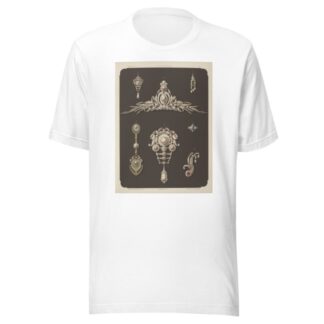 Seven Designs For Jewelry, Including Large Pearl And Diamond Brooch. by Martin Gerlach T-Shirt