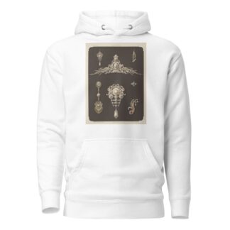 Seven Designs For Jewelry, Including Large Pearl And Diamond Brooch. by Martin Gerlach Hoodie