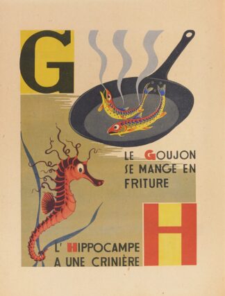 A. B. C.; Alphabet des petits poissons et des gros Pl.06 by Maurice Lorrain