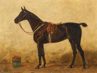 A Bay Horse in a Stable by Emil Volkers