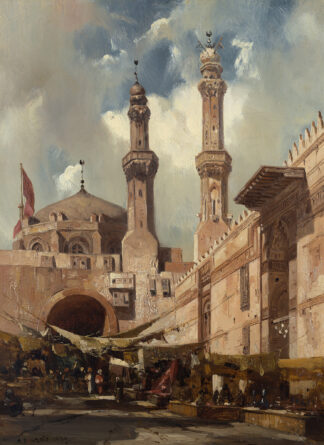 A Cairo Bazaar by Adrien Dauzats