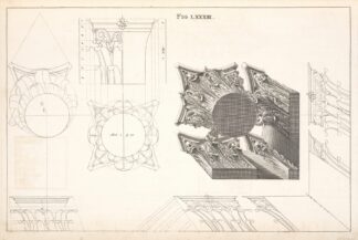 A Corinthian capital horizontally contracted in perspective. by Andrea Pozzo