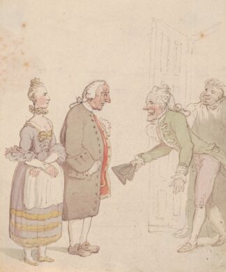 A dandy making a call by Thomas Rowlandson