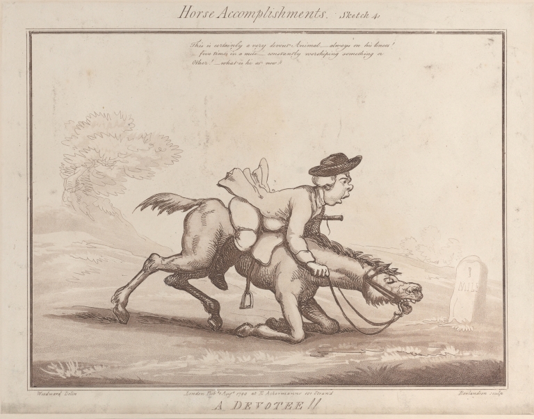 A Devotee !! by Thomas Rowlandson