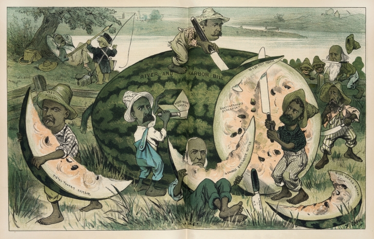A free feast for the congressional colored boys – they are all after a slice by Frederick Burr Opper