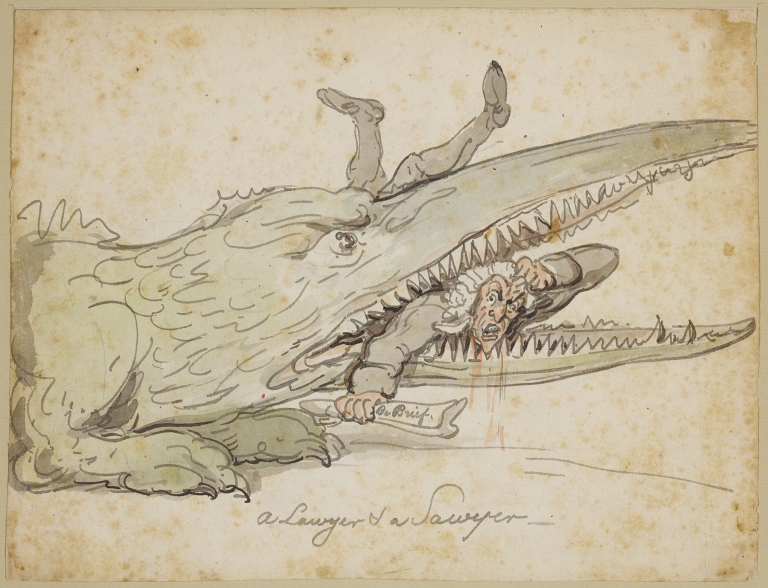 A lawyer and a sawyer by Thomas Rowlandson