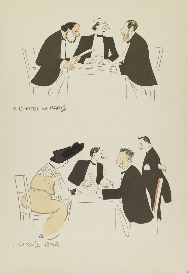 A L’Hotel de Paris. Ciro’s Bar by Georges Goursat (Sem)