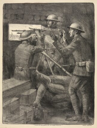 A machine gun emplacement in the old Verdun trenches by Lucien Jonas