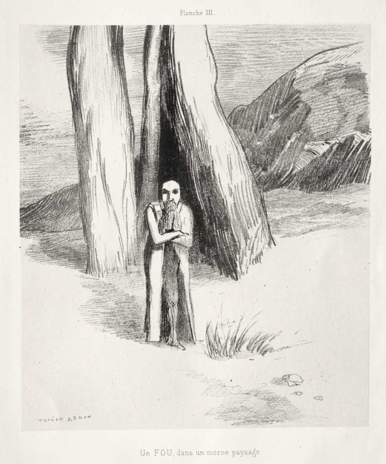 A Madman in a Dismal Landscape by Odilon Redon
