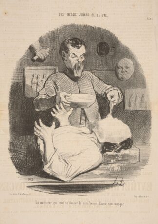 A man who wants to give himself the satisfaction of having his mask by Honoré Daumier