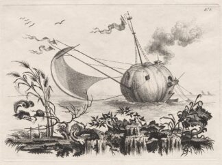 A Pumpkin Used as a Fishing Boat by Filippo Morghen