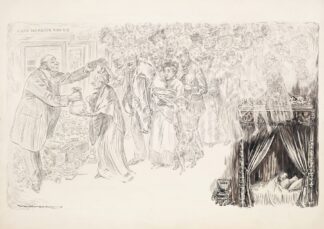 A rich man having a nightmare that he is freely giving his wealth away to women, children, the sick, and the elderly by William Henry Walker