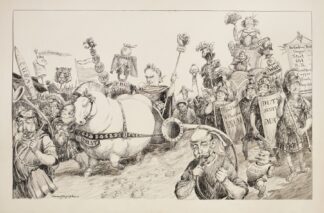 A Roman victory parade, with the Trusts in the front and ‘Queen Rose’ by William Henry Walker