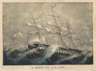 A squall off Cape Horn by Currier & Ives.