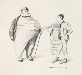 A thin young man talks to a large fat man. by William Henry Walker