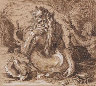 A Triton holding a Fish by Bernard Lens II