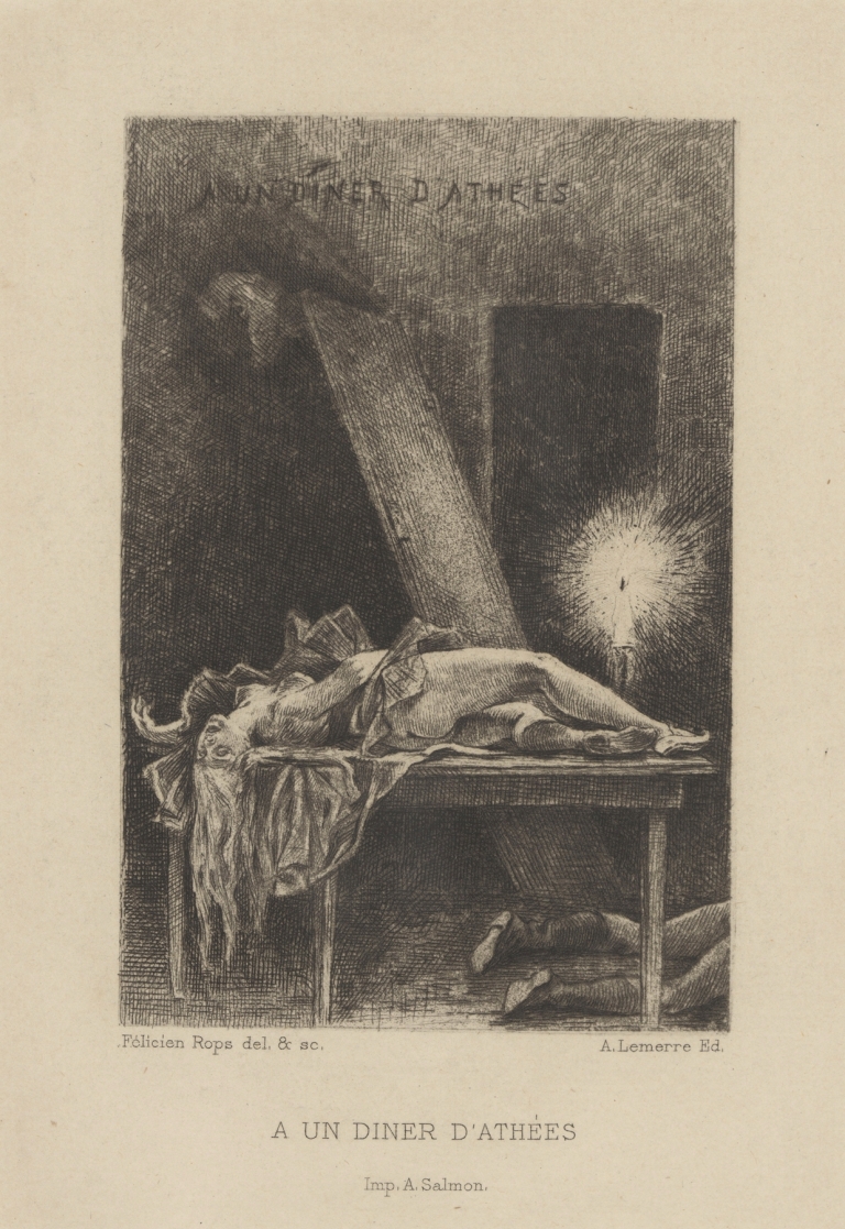 A un diner d’athées by Félicien Rops
