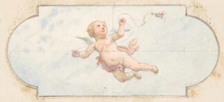 A winged putto by Jules-Edmond-Charles Lachaise