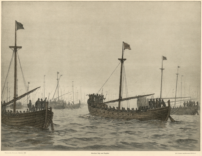 Absalons sejr over Bugislav by Christian Blache