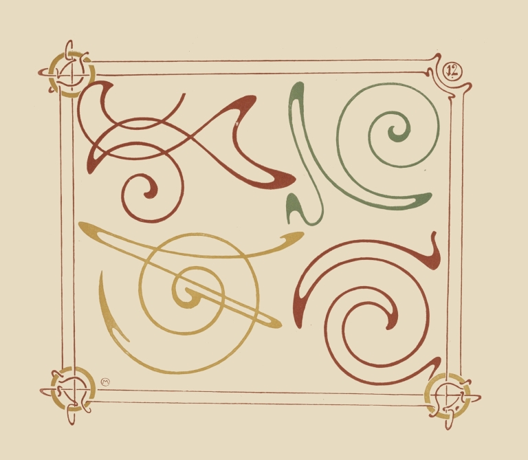 Abstract design based on arabesques. by Alphonse Mucha