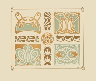 Abstract design based on curvilinear shapes by Maurice Pillard Verneuil