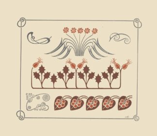 Abstract design based on flowers and leaves by Maurice Pillard Verneuil
