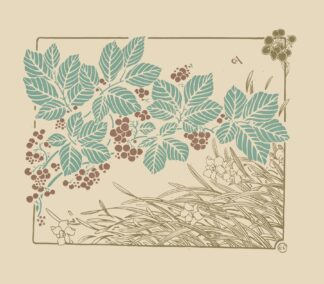 Abstract design based on leaves, grass, and flowers by George Auriol