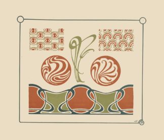 Abstract design based on organic shapes and arabesques. by Maurice Pillard Verneuil